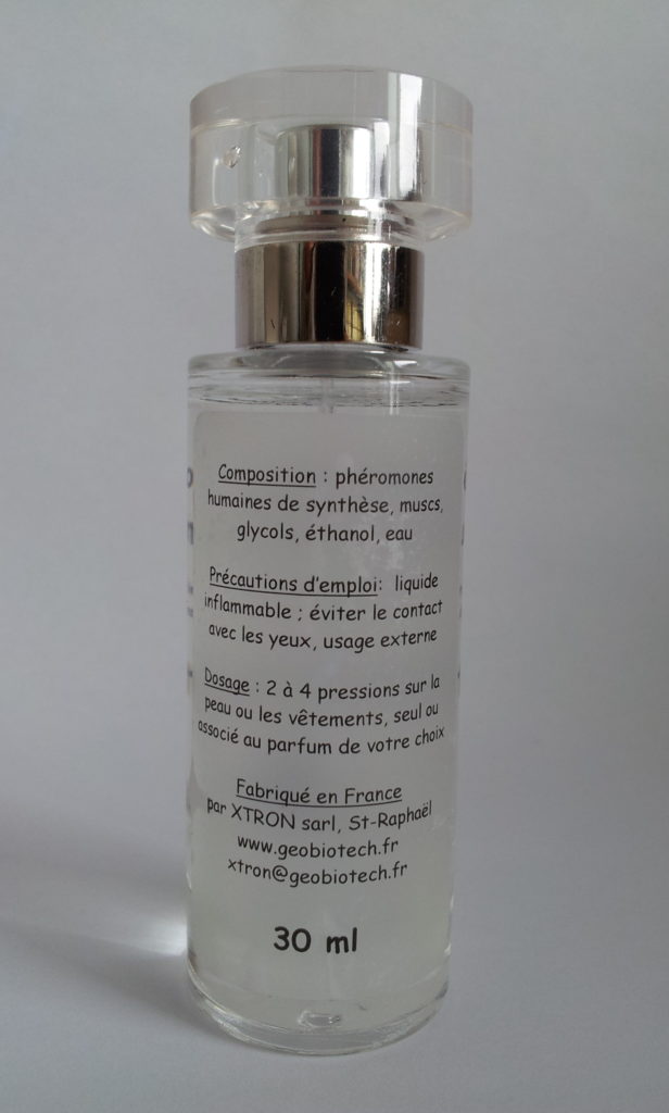 Parfum Phéromones Attraction Homme verso